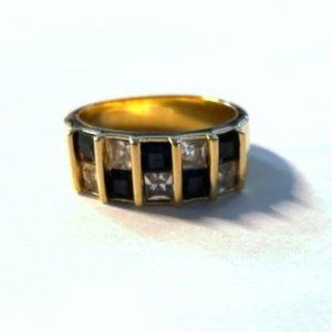 Diamonds and Sapphires Simulated Channel Set